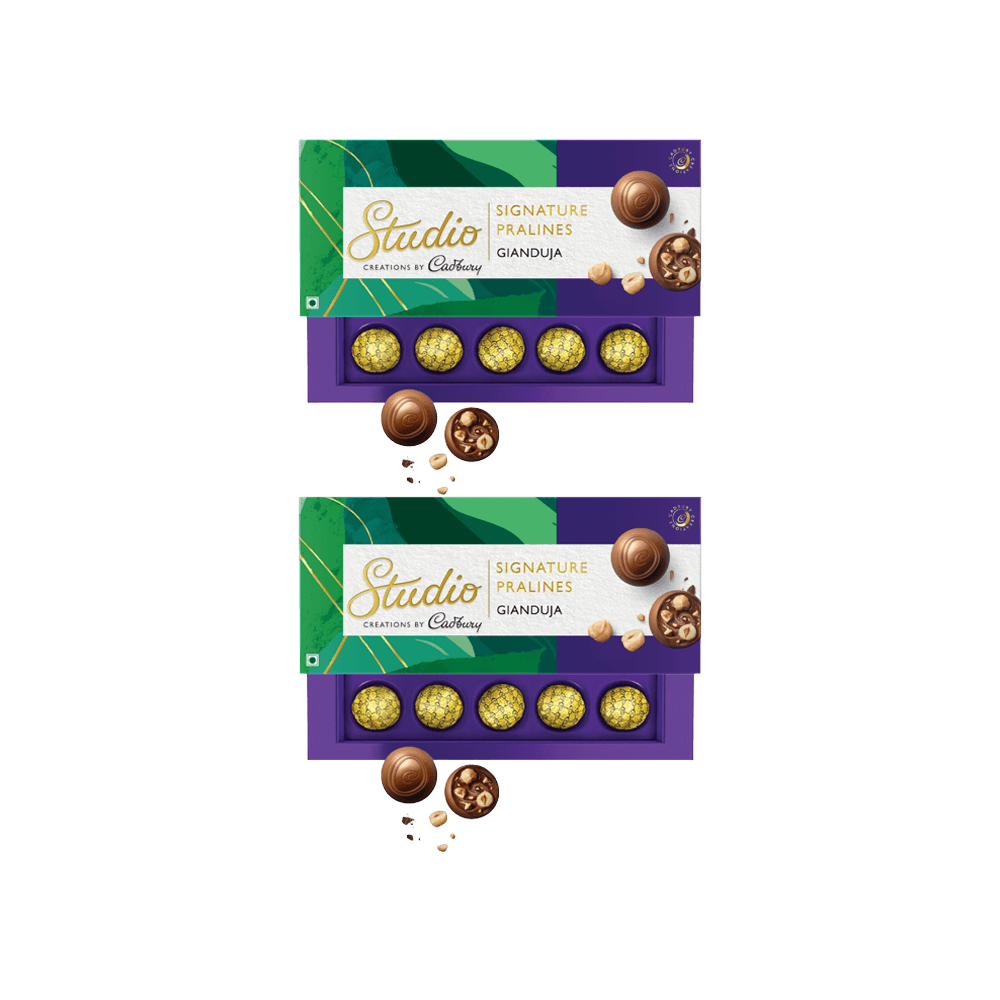 Cadbury Studio Gianduja Hazelnut Signature Pralines Chocolate Gift Pack - Pack of 2