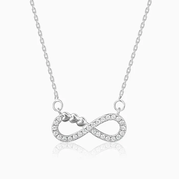 GIVA Silver Infinity Heart Chain ( 925 Pure Silver)