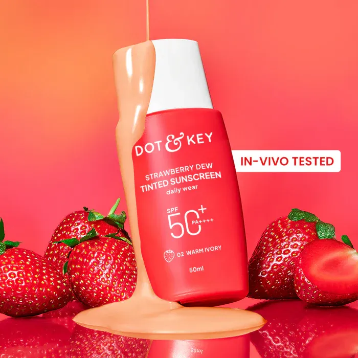 Dot & Key Strawberry Dew Tinted Sunscreen Porcelain (SPF 50+ PA++++) image 2