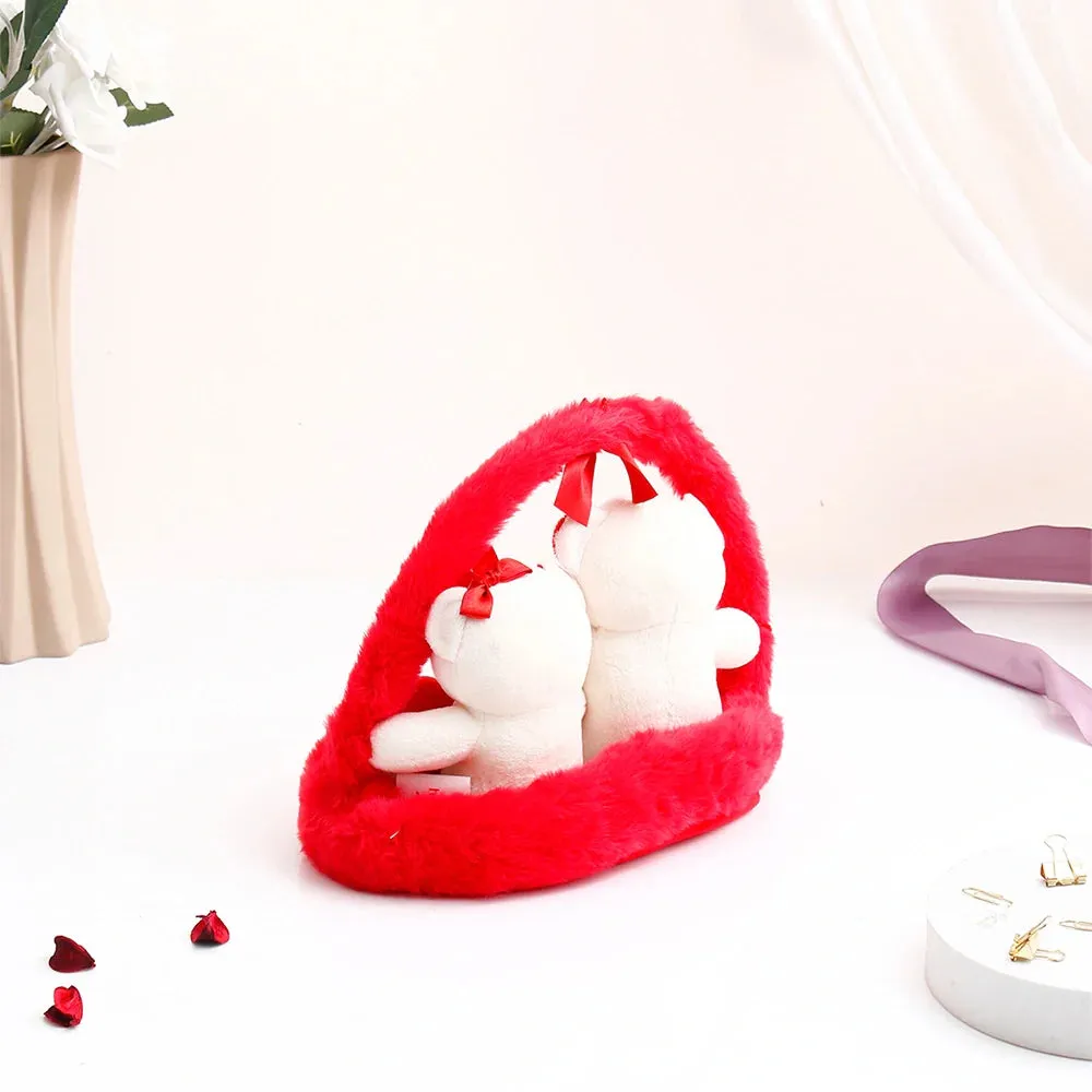 Archies Teddy Bear Soft Toy with Basket image 2