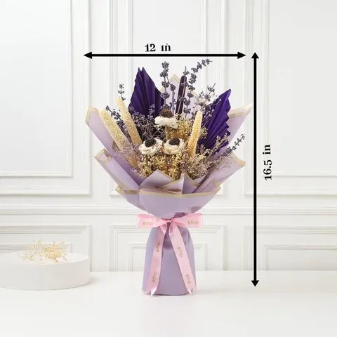 FNP Purple Tone Dried Flowers Bouquet image 6