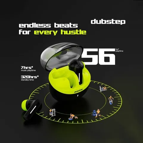 Dubstep Buzz X8 TWS Earbuds (Neon Green) image 1