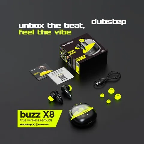 Dubstep Buzz X8 TWS Earbuds (Neon Green) image 2