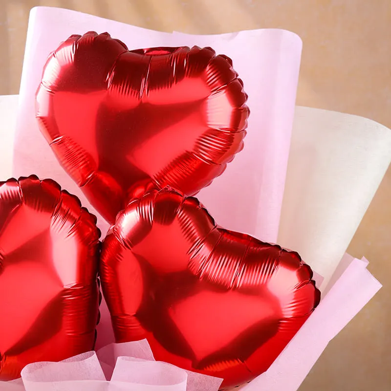  Floweraura Red Heart Balloons Bouquet  image 1