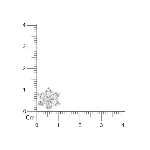GIVA Silver Flowery Snowflake Studs (Silver) image 7
