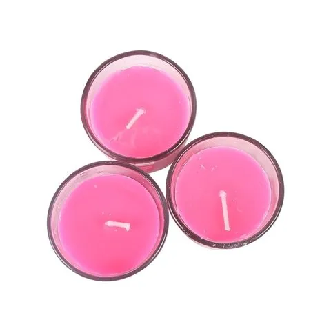 Fragrance Votive Candle Set (Rose, Pink) by Auradecor image 4