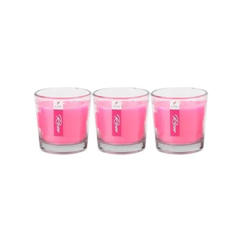 Fragrance Votive Candle Set (Rose, Pink) by Auradecor image 6