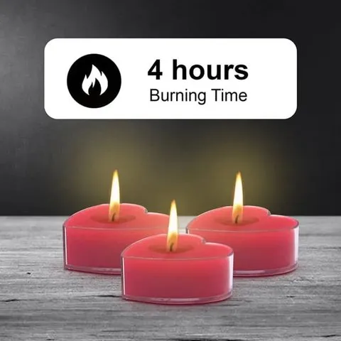 Heart Shape Tea Light Candles (Rose, Red) by Auradecor image 8