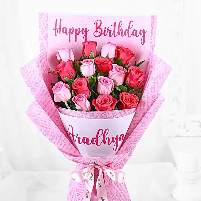 Personalised Grace Mixed Rose Bouquet image 3