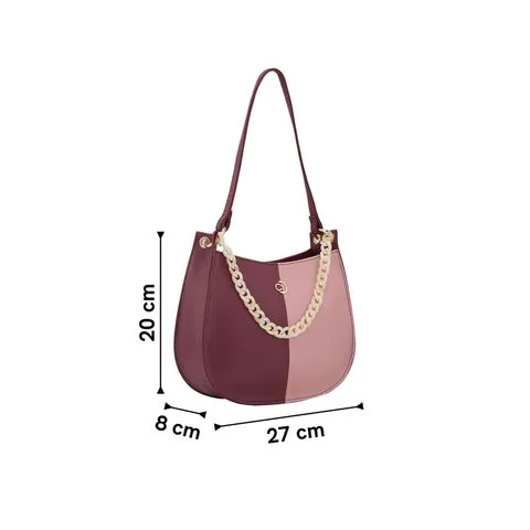 Caprese Perline Hobo Small Sling Bag (Burgundy) image 8