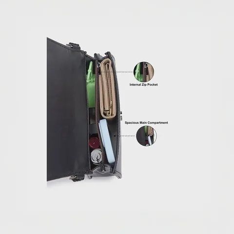 Caprese Siko Medium Sling Bag (Black) image 4