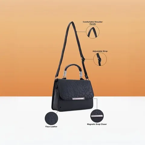 Caprese Siko Medium Sling Bag (Black) image 5