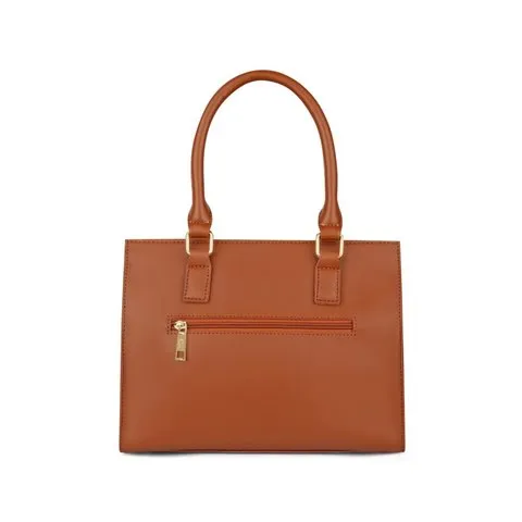 Lavie Stitch Medium Tan Women’s Shelly Satchel Bag (Brown) image 4