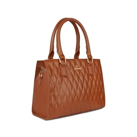 Lavie Stitch Medium Tan Women’s Shelly Satchel Bag (Brown) image 7