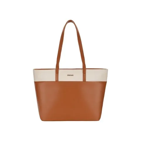 Fastrack Bags Women's Tan Colourblocked Tote Bag