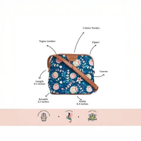 Teal By Chumbak Sling Bag (Blue Boom) image 9