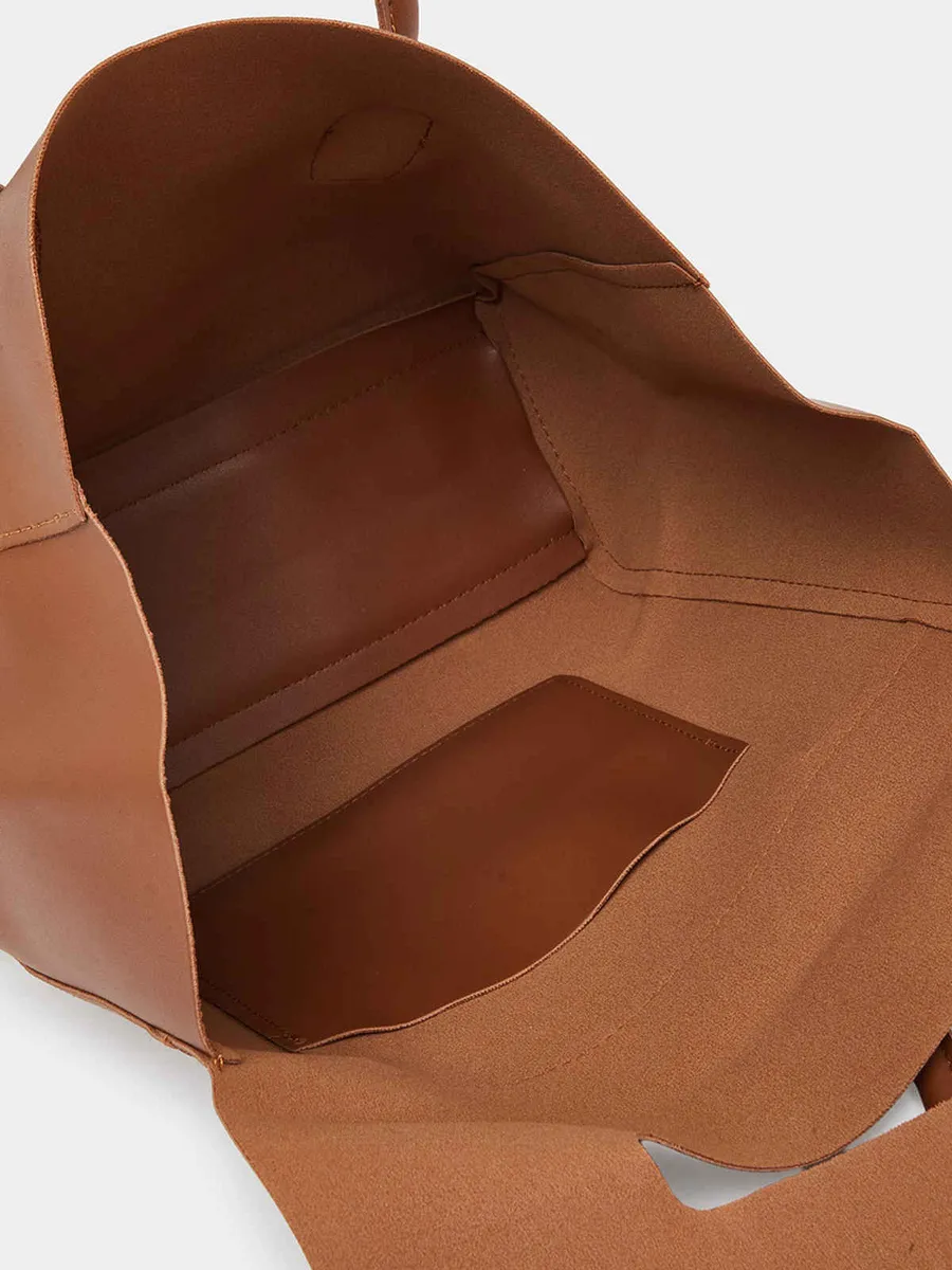 Styli Women's Cut Out Detail Flap Closure Tote Bag  image 3