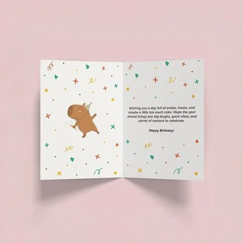 Mad Over Print Birthday Greeting Card image 2