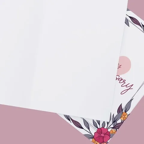 Mad Over Print Floral Anniversary Greeting Card image 3