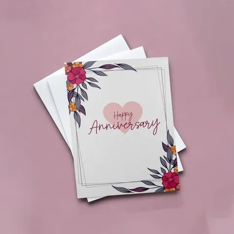 Mad Over Print Floral Anniversary Greeting Card image 5