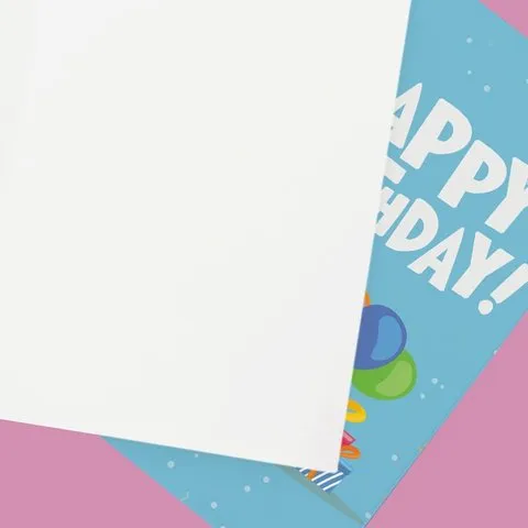 Mad Over Print Birthday Balloon Greeting Card image 3