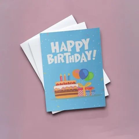 Mad Over Print Birthday Balloon Greeting Card image 4
