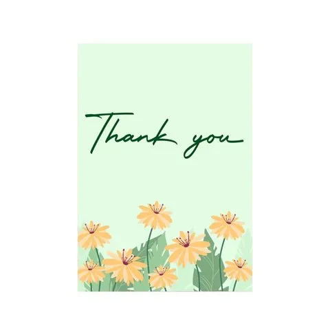 Mad Over Print Floral Thank You Greeting Card image 1