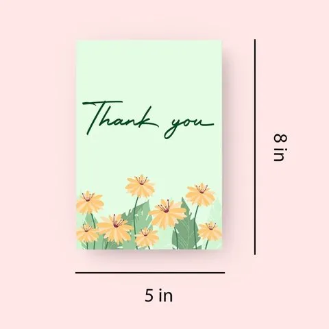 Mad Over Print Floral Thank You Greeting Card image 6