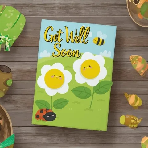 Mad Over Print Get Well Soon Greeting Card image 3