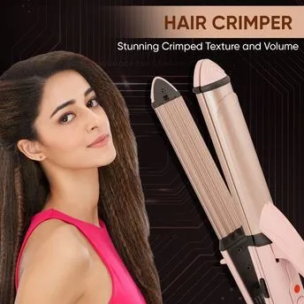 VEGA Mini 3 in 1 Hair Styler- Mini Hair Straightener, Crimper & Curler for Women, (VHSCC-07) (377 g) image 5