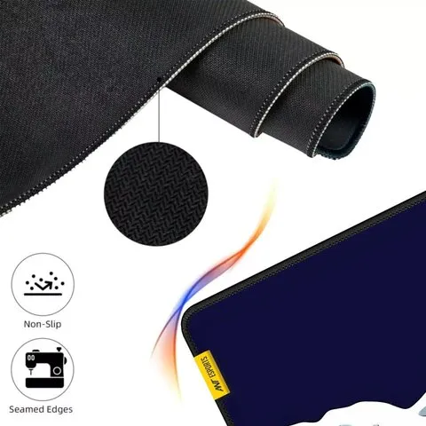 Ant Esports Snow Dragon Keyboard & Gaming Mouse Pad (Blue, Red) image 2