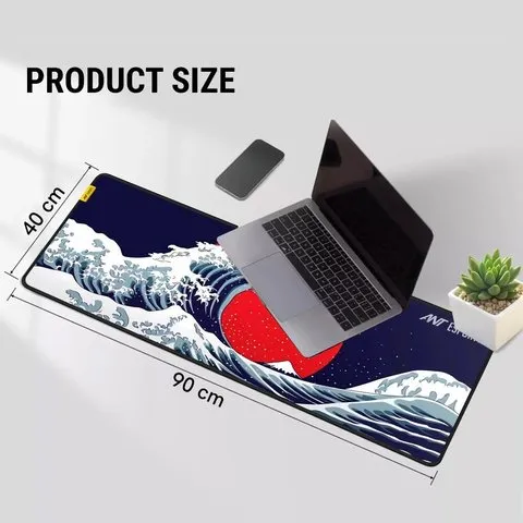 Ant Esports Snow Dragon Keyboard & Gaming Mouse Pad (Blue, Red) image 5
