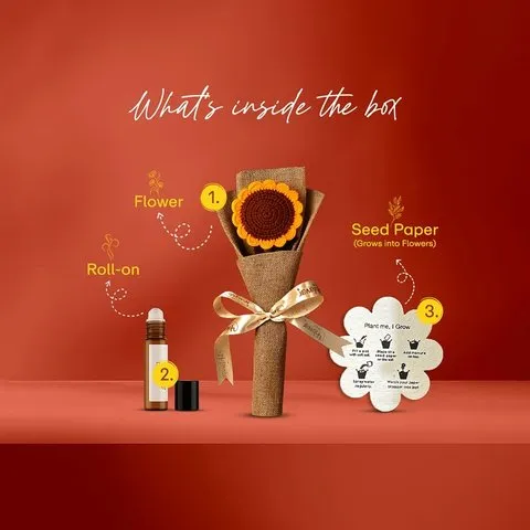 Phlavar - Handmade Sunflower Crochet Flower image 2