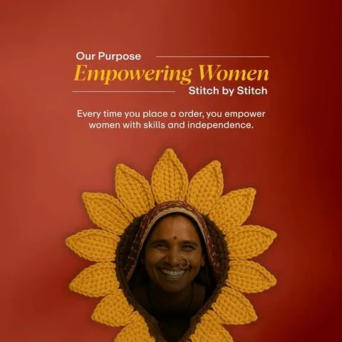 Phlavar - Handmade Sunflower Crochet Flower image 5