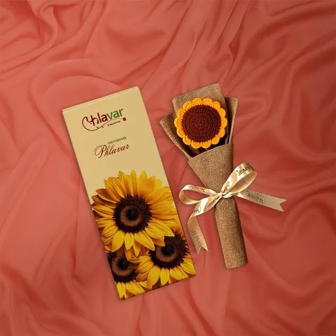 Phlavar - Handmade Sunflower Crochet Flower image 7