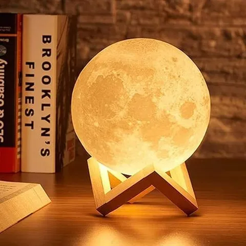 3D Moon 5 W Lamp (White) - One94Store