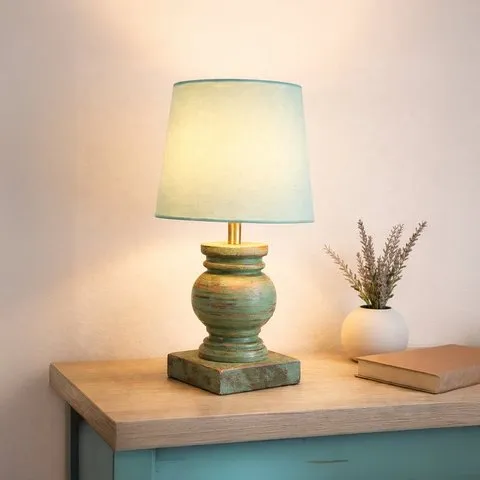 Distress Farmhouse Small Table Lamp - Homesake
