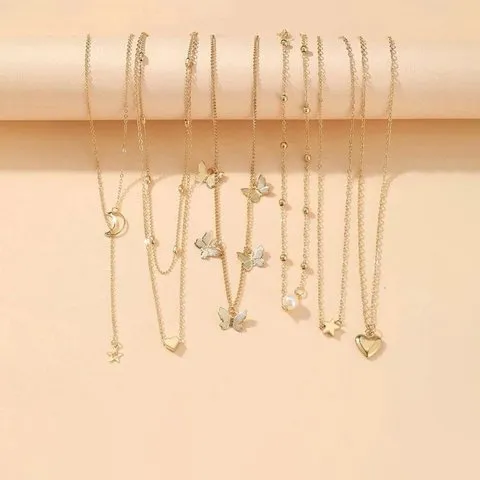 Jewels Galaxy Gold Plated Necklace Set (Golden)