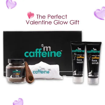 MCaffeine Coffee Moment Skin Care Gift Kit – Valentine’s Day Self-Care Skincare Set (200g + 100ml)