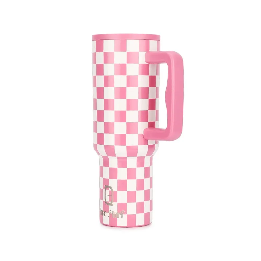 House of Quirk Check Printed Tumbler