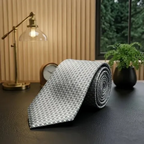 Rare Combee Group Premium Open Tie (Light Grey, Silk)