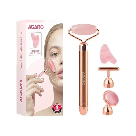 Agaro 4-in-1 Electric Rose Quartz Face Massager