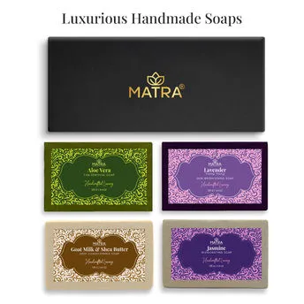 Matra Father’s Day Gift Set Box Hamper for Dad - Luxurious Handmade Bath Soaps Combo Pack for Him (500g)
