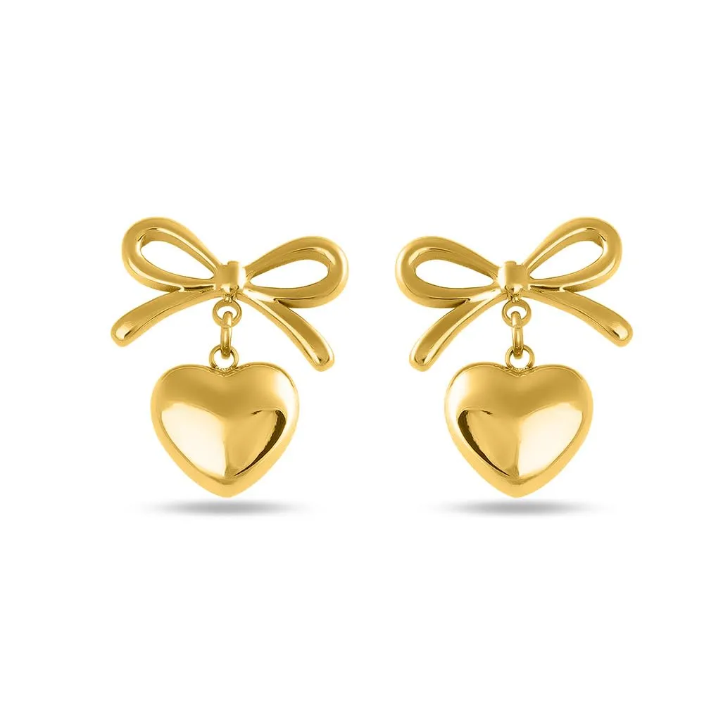 PALMONAS 18k Gold Plated Wrapped With Love Earring for Women - Gift for Girls & Women | Waterproof & Anti-Tarnish Earrings