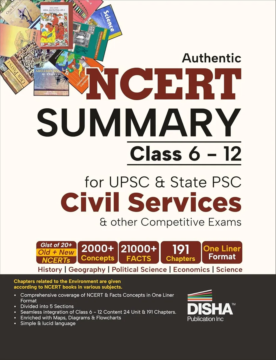 Authentic NCERT Summary (Class 6 to 12) for UPSC & State PSC Civil Services & other Competitive Exams | Old & New NCER One Liner General Studies | IAS Prelims & Mains