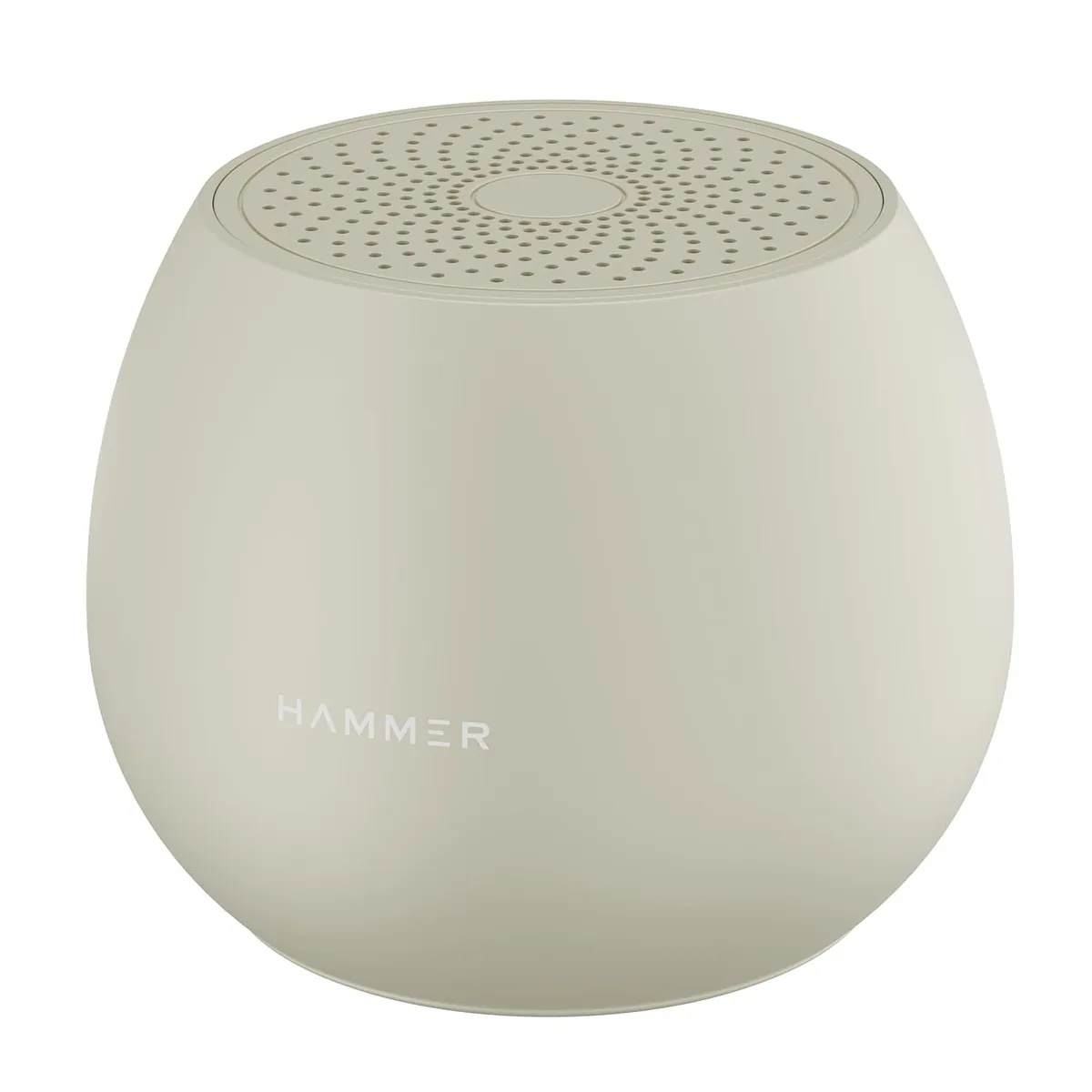 HAMMER Drop 5W Bluetooth Wireless Speaker with Twin Pairing, 1200 mAh Battery, 100H Standby Time, TWS Function, TF Card, USB Slot, Auto-Pairing, in-Built Mic, Type-C Charging, 52mm Driver (Beige)