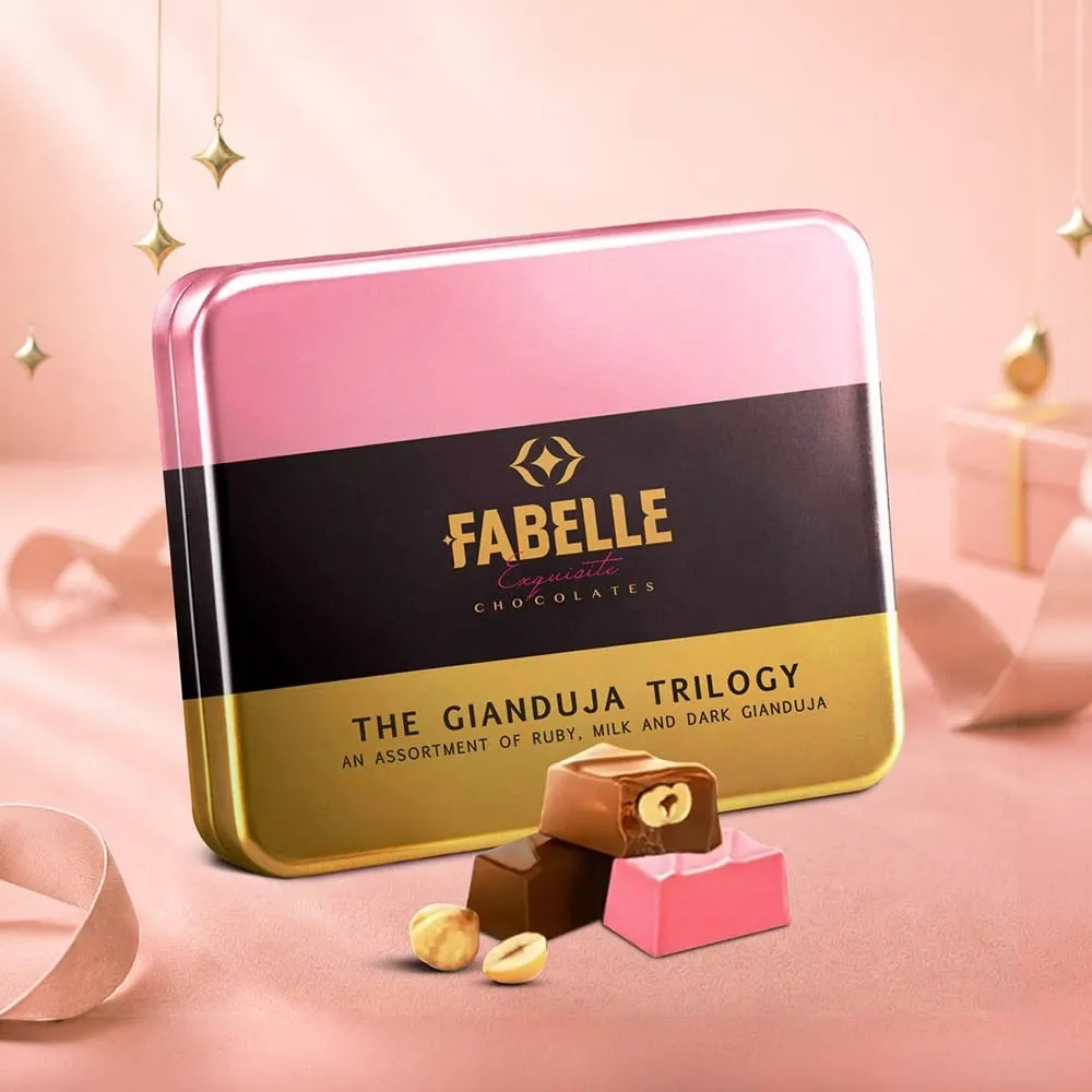Fabelle Gianduja Trilogy Luxury Chocolate Gift Pack (144 g)