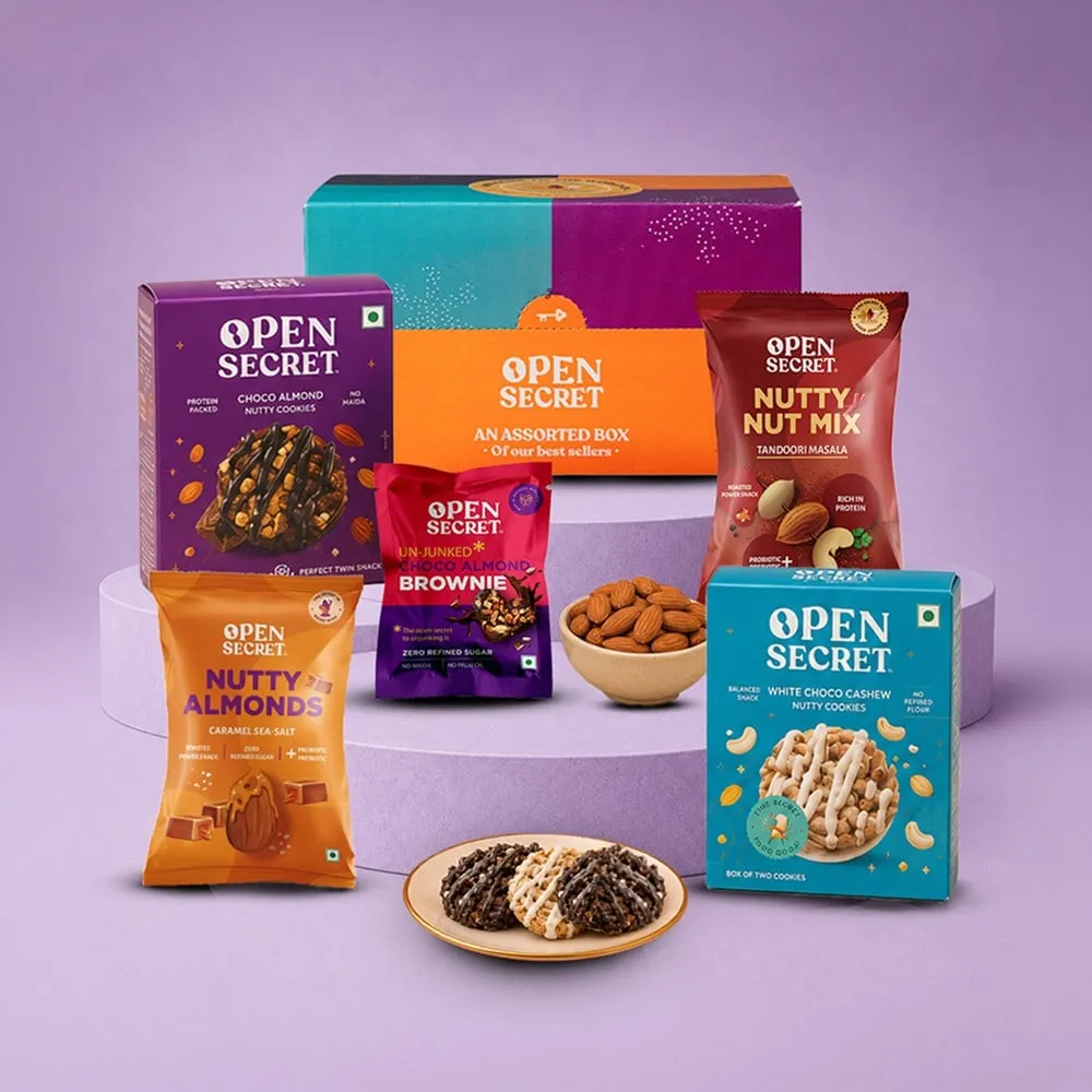 Open Secret Brownie, Dry Fruits & Biscuits Gift Pack (121 g)
