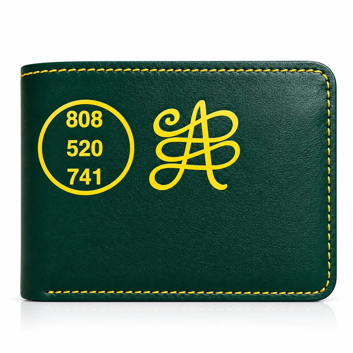 Green Lucky Wallet for Men | Faux Leather Bifold Wallet & Card Holder