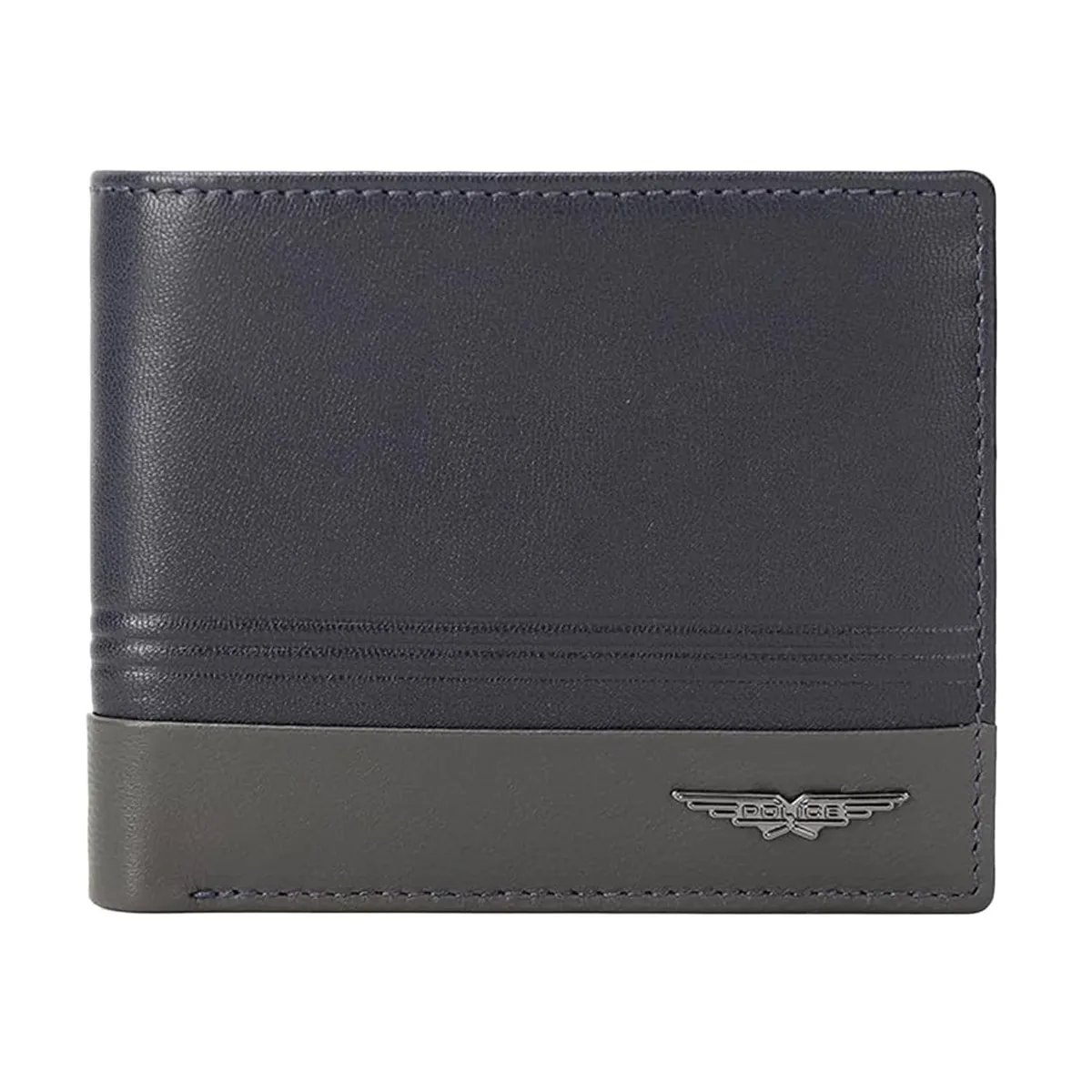Police Men's Genuine Leather Bifold Wallet with Coin Pocket | 4 Card Slots